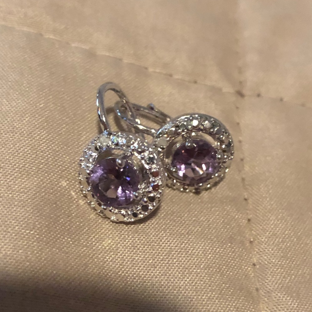 Purple earrings